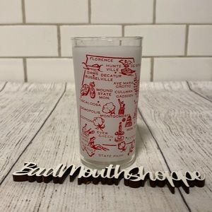 *Vintage Retro Mid Century Alabama Souvenir Glass Tumbler Cup